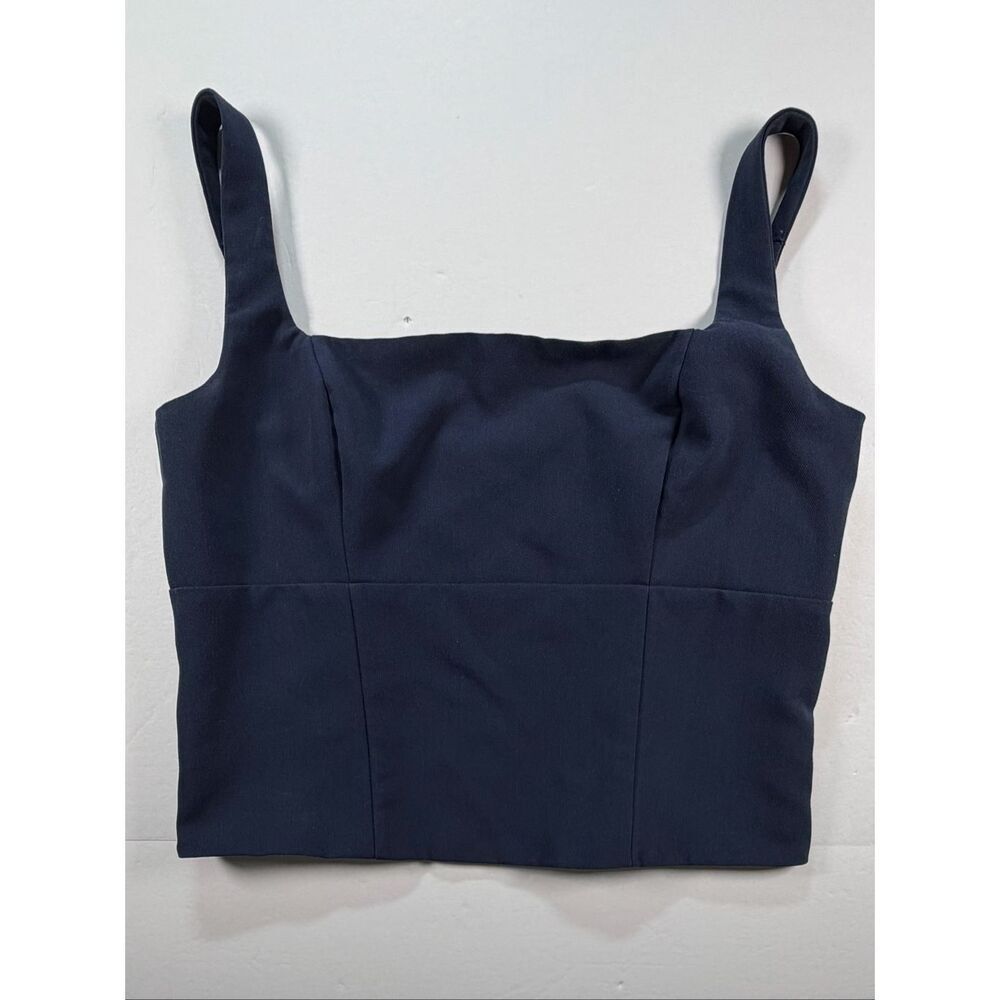 Abercrombie & Fitch Corset Top Navy Blue Co-Ord Size XL Structured Adjustable - Picture 4 of 12